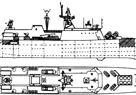 Admiral Grigorovich [Project 1135.6 Krivak-V class Frigate] - drawings, dimensions, figures